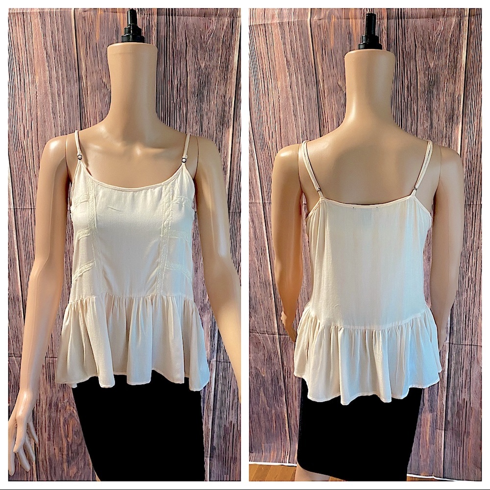 Forever 21 size small pale baby pink boho tank top flowy boho blouse
